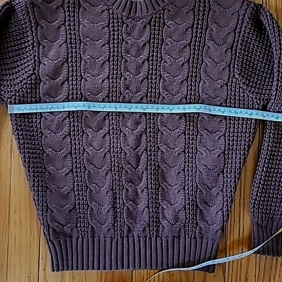 American Eagle Outfitters Women's Cable Knit Brown Sweater XS Cotton Blend! - Picture 9 of 15